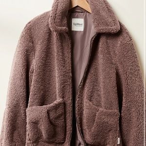 UpWest Dusty Rose Cozy Sherpa Zip-up